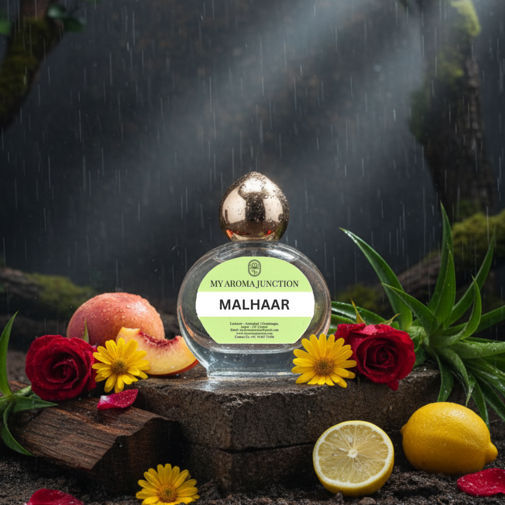 Malhaar Attar 12ml – The Exotic Cedarwood & Peach Delight
